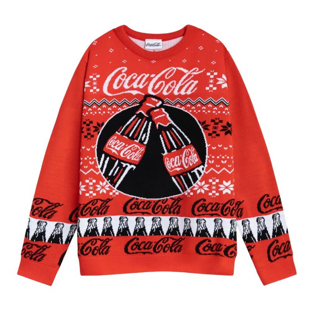 Coca-Cola Mens Logo Christmas Sweater / Red